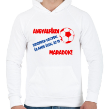 PRINTFASHION Angyalföldi drukker - Férfi kapucnis pulóver - Fehér férfi pulóver, kardigán