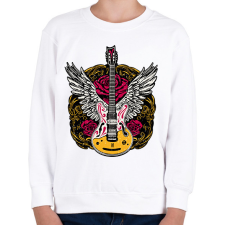 PRINTFASHION Angyali gitár - Gyerek pulóver - Fehér gyerek pulóver, kardigán