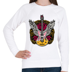 PRINTFASHION Angyali gitár - Női pulóver - Fehér