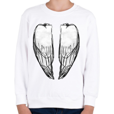 PRINTFASHION Angyalszárny (zárt) - Gyerek pulóver - Fehér gyerek pulóver, kardigán
