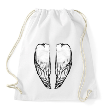 PRINTFASHION Angyalszárny (zárt) - Sportzsák, Tornazsák - Fehér tornazsák