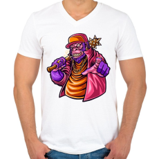 PRINTFASHION ANIMAL - Férfi V-nyakú póló - Fehér