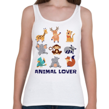 PRINTFASHION Animal lover - Női atléta - Fehér női trikó