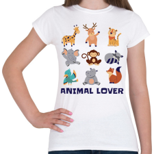 PRINTFASHION Animal lover - Női póló - Fehér női póló