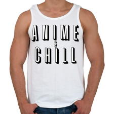 PRINTFASHION Anime & Chill - Férfi atléta - Fehér atléta, trikó