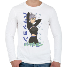 PRINTFASHION Anime csaj - Férfi hosszú ujjú póló - Fehér