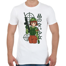 PRINTFASHION Anime katona - Férfi póló - Fehér férfi póló