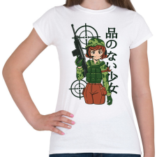 PRINTFASHION Anime katona - Női póló - Fehér női póló