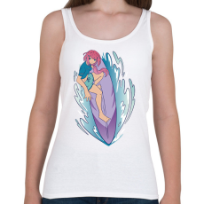 PRINTFASHION Anime lány szörföl  - Női atléta - Fehér