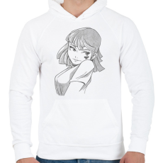 PRINTFASHION Animés csaj - Férfi kapucnis pulóver - Fehér