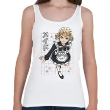 PRINTFASHION Animés csaj - Női atléta - Fehér női trikó