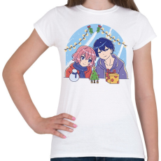 PRINTFASHION Animés karácsony - Női póló - Fehér