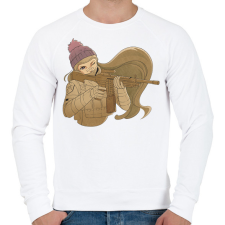PRINTFASHION Animés katona - Férfi pulóver - Fehér férfi pulóver, kardigán