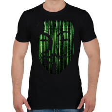 PRINTFASHION Anonymous bináris kód - Férfi póló - Fekete