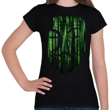 PRINTFASHION Anonymous bináris kód - Női póló - Fekete női póló