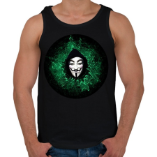 PRINTFASHION Anonymous hacker - Férfi atléta - Fekete atléta, trikó