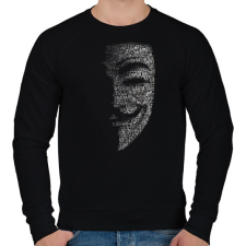 PRINTFASHION Anonymus (Fekete) - Férfi pulóver - Fekete férfi pulóver, kardigán