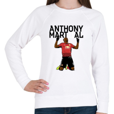 PRINTFASHION Anthony Martial - Női pulóver - Fehér