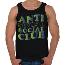 PRINTFASHION Anti social social club - zöld - Férfi atléta - Fekete atléta, trikó