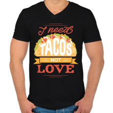 PRINTFASHION Anti Valentin nap - Férfi V-nyakú póló - Fekete