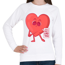 PRINTFASHION Anti Valentin nap - Női pulóver - Fehér