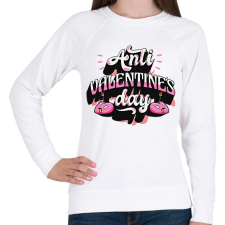PRINTFASHION Anti valentin nap - Női pulóver - Fehér női pulóver, kardigán