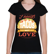 PRINTFASHION Anti Valentin nap - Női V-nyakú póló - Fekete