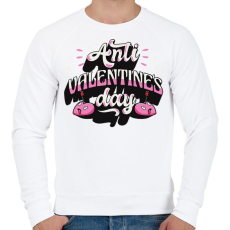 PRINTFASHION Anti Valentine's  - Férfi pulóver - Fehér