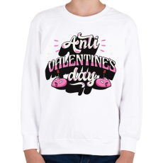 PRINTFASHION Anti Valentine's  - Gyerek pulóver - Fehér