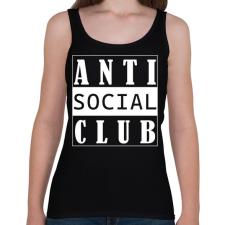 PRINTFASHION Antisocial club (white) - Női atléta - Fekete női trikó