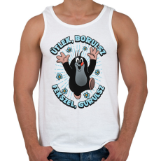 PRINTFASHION Antiszociális Kisvakond - Férfi atléta - Fehér