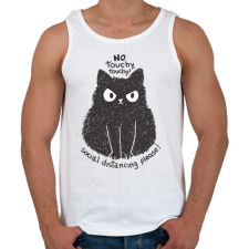 PRINTFASHION Antiszociális macska - Férfi atléta - Fehér atléta, trikó