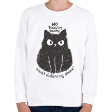 PRINTFASHION Antiszociális macska - Gyerek pulóver - Fehér