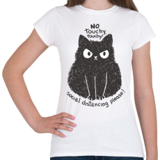 PRINTFASHION Antiszociális macska - Női póló - Fehér