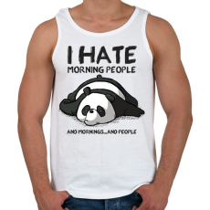 PRINTFASHION Antiszociális panda - Férfi atléta - Fehér