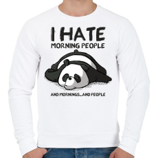 PRINTFASHION Antiszociális panda - Férfi pulóver - Fehér