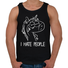 PRINTFASHION Antiszociális unikornis - Férfi atléta - Fekete atléta, trikó