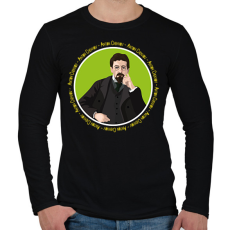 PRINTFASHION Anton Chekhov - Férfi hosszú ujjú póló - Fekete