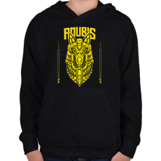 PRINTFASHION Anubis - Gyerek kapucnis pulóver - Fekete
