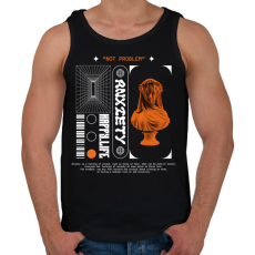 PRINTFASHION Anxiety - Férfi atléta - Fekete
