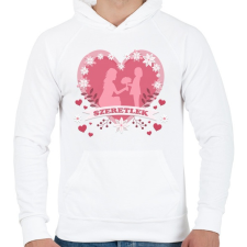 PRINTFASHION Anya2 - Férfi kapucnis pulóver - Fehér férfi pulóver, kardigán