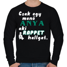 PRINTFASHION Anya, aki Rappet hallgat. - Férfi pulóver - Fekete férfi pulóver, kardigán