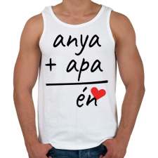 PRINTFASHION Anya + Apa = Én - Férfi atléta - Fehér atléta, trikó