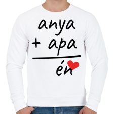 PRINTFASHION Anya + Apa = Én - Férfi pulóver - Fehér férfi pulóver, kardigán