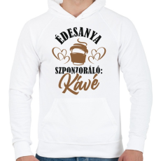 PRINTFASHION Anya és a kávé  - Férfi kapucnis pulóver - Fehér
