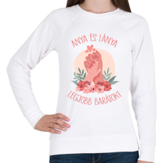 PRINTFASHION Anya és lánya legjobb barátok! - Női pulóver - Fehér