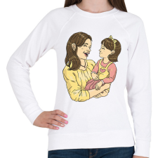 PRINTFASHION Anya és lánya - Női pulóver - Fehér női pulóver, kardigán