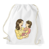 PRINTFASHION Anya és lánya - Sportzsák, Tornazsák - Fehér