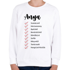 PRINTFASHION Anya feladatkörök - Gyerek pulóver - Fehér gyerek pulóver, kardigán