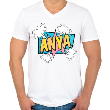 PRINTFASHION Anya  - Férfi V-nyakú póló - Fehér férfi póló